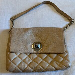 Kate Spade Tan Quilted Shoulder Bag
